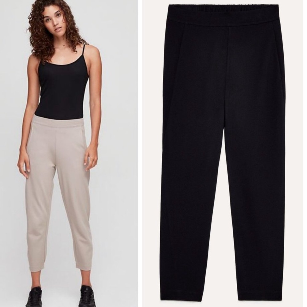 Aritzia Babaton Dexter Trousers- Black- Size M